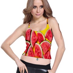 Watermelon Spaghetti Strap Bra Top by artworkshop