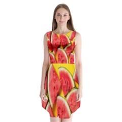 Watermelon Sleeveless Chiffon Dress   by artworkshop