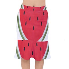 Watermelon Pillow Fluffy Short Mermaid Skirt by artworkshop