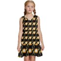 Flowers Pattern Kids  Sleeveless Tiered Mini Dress View1