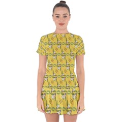 Digitalart Drop Hem Mini Chiffon Dress by Sparkle