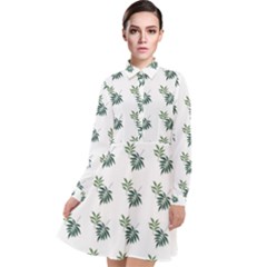 Tropical Long Sleeve Chiffon Shirt Dress by Sparkle