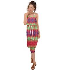 Psychedelic Synergy Waist Tie Cover Up Chiffon Dress by Thespacecampers