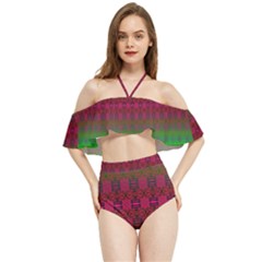 Synchronicity Sings Halter Flowy Bikini Set  by Thespacecampers