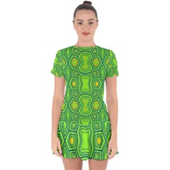 Abstract Pattern Geometric Backgrounds  Drop Hem Mini Chiffon Dress by Eskimos