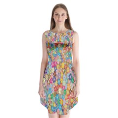 Floral Flowers Sleeveless Chiffon Dress   by artworkshop