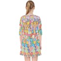 Floral Flowers Quarter Sleeve Pocket Dress View2