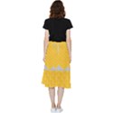 Hexagons Yellow Honeycomb Hive Bee Hive Pattern Frill Hi Low Chiffon Skirt View2