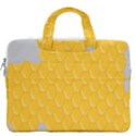 Hexagons Yellow Honeycomb Hive Bee Hive Pattern MacBook Pro 16  Double Pocket Laptop Bag  View2