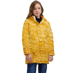 Water Kid s Hooded Longline Puffer Jacket by artworkshop