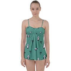 Pandas Pattern Babydoll Tankini Set by artworkshop