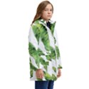 Sheets Tropical Plant Palm Summer Exotic Kid s Hooded Longline Puffer Jacket View2