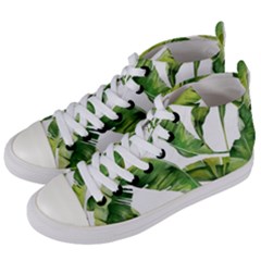 Sheets Tropical Plant Palm Summer Exotic Women s Mid-top Canvas Sneakers by artworkshop