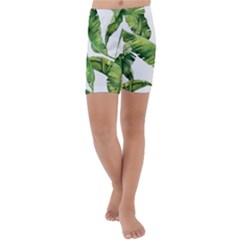 Sheets Tropical Plant Palm Summer Exotic Kids  Lightweight Velour Capri Yoga Leggings by artworkshop