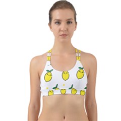 Pattern Lemon Texture Back Web Sports Bra by artworkshop