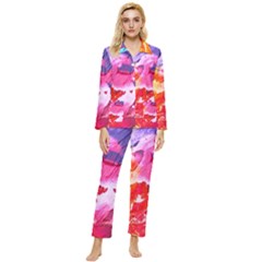 Colorful Painting Womens  Long Sleeve Velvet Pocket Pajamas Set by artworkshop