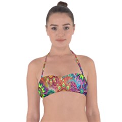 Mandalas Colorful Abstract Ornamental Halter Bandeau Bikini Top by artworkshop