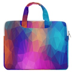 Triangles Polygon Color Macbook Pro 16  Double Pocket Laptop Bag  by artworkshop