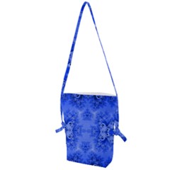 Blue Sky Over The Bluebells Frost Fractal Folding Shoulder Bag by Artist4God