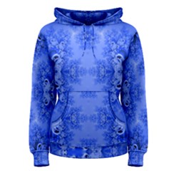 Blue Sky Over The Bluebells Frost Fractal Women s Pullover Hoodie by Artist4God