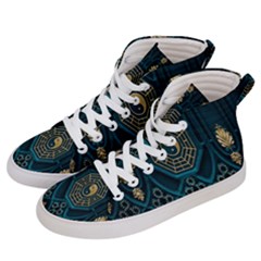 Abstract 001 Women s Hi-top Skate Sneakers by nate14shop