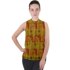 Abstract 005 Mock Neck Chiffon Sleeveless Top by nate14shop