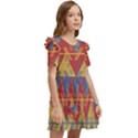 Aztec Kids  Frilly Sleeves Pocket Dress View2