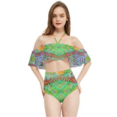 Whimsy Mint Halter Flowy Bikini Set  by Thespacecampers