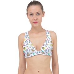 Drawing Pattern Classic Banded Bikini Top by artworkshop