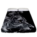 Angry Male Lion Fitted Sheet (California King Size) View1