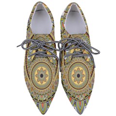 Motif-circle-vintage-circular-pattern Pointed Oxford Shoes by Jancukart