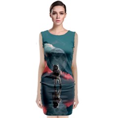 Astronaut-moon-space-nasa-planet Sleeveless Velvet Midi Dress by Jancukart