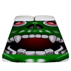 Monster-mask-alien-horror-devil Fitted Sheet (king Size)