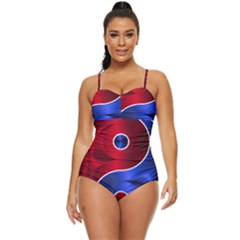 Yin Yang Eastern Asian Philosophy Retro Full Coverage Swimsuit by Jancukart