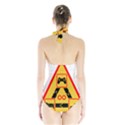 Gamer-geek-video-game-sign-fan Halter Swimsuit View2