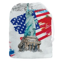 Statue Of Liberty Independence Day Poster Art Drawstring Pouch (3xl) by Jancukart