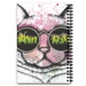 Black-cat-head 5.5  x 8.5  Notebook View2