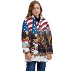 American-eagle- Clip-art Kid s Hooded Longline Puffer Jacket by Jancukart