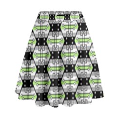 Hackers Town Void Mantis Hexagon Agender Pride Flag High Waist Skirt by WetdryvacsLair