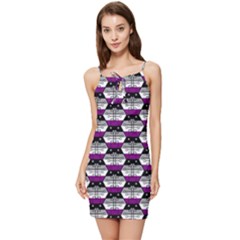 Hackers Town Void Mantis Hexagon Asexual Ace Pride Flag Summer Tie Front Dress by WetdryvacsLair