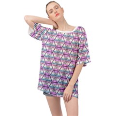 Hackers Town Void Mantis Hexagon Bigender Pride Flag Oversized Chiffon Top by WetdryvacsLair