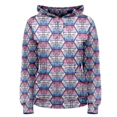 Hackers Town Void Mantis Hexagon Bigender Seven 7 Stripe Pride Flag Women s Pullover Hoodie by WetdryvacsLair