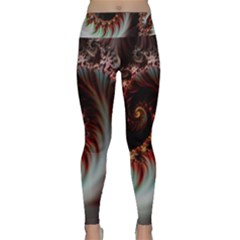 Digital-fractal-fractals-fantasy Lightweight Velour Classic Yoga Leggings by Jancukart