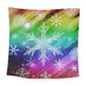 Christmas-snowflake-background Square Tapestry (Large) View1