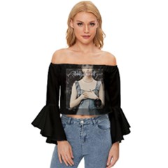 Death Always Finds You - Off Shoulder Flutter Bell Sleeve Top by CreatureFeature