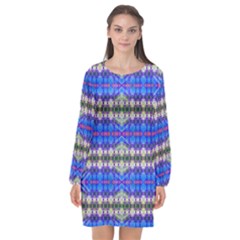 Bluedaba Long Sleeve Chiffon Shift Dress  by Thespacecampers