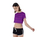 Digitalart Tie Back Short Sleeve Crop Tee View2