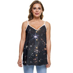 James Webb Space Telescope Deep Field Casual Spaghetti Strap Chiffon Top by PodArtist