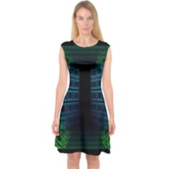 Technology-artificial-intelligence Capsleeve Midi Dress by Jancukart