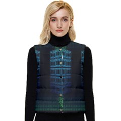 Technology-artificial-intelligence Women s Short Button Up Puffer Vest by Jancukart